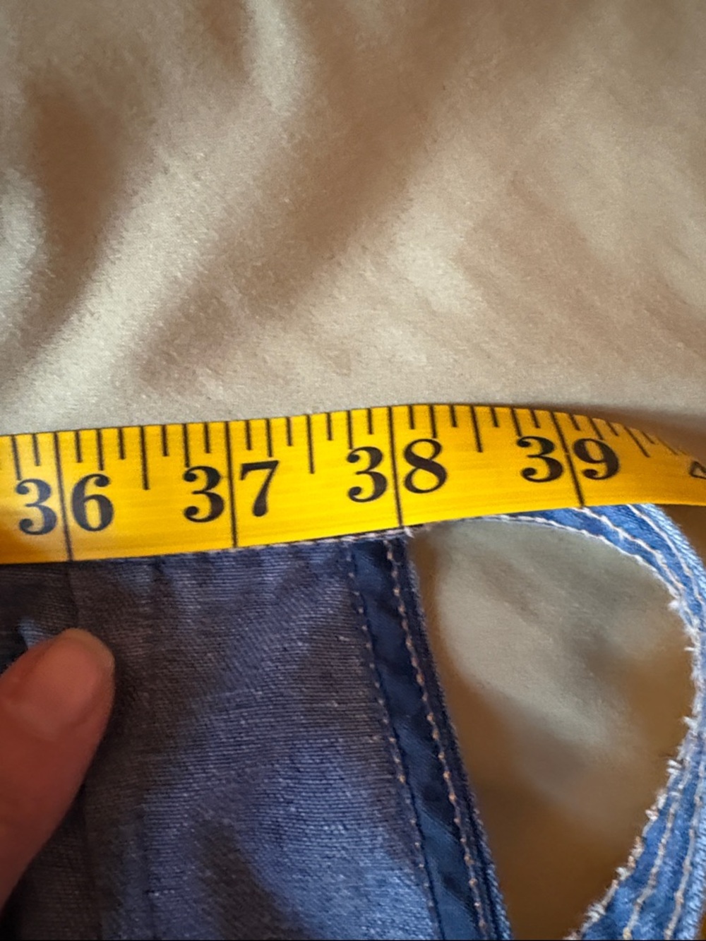 Russ Classic Blue Denim Wrap Midi Skirt with Front Pockets - Picture 5 of 5